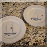 K11. Set of two sailing plates. 8”w - $24 